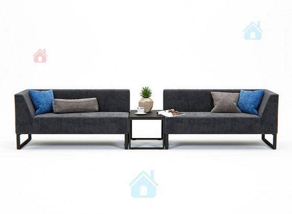 Офисная мягкая мебель: Комплект модульных диванов с кофейным столиком OFFICE MOD 04