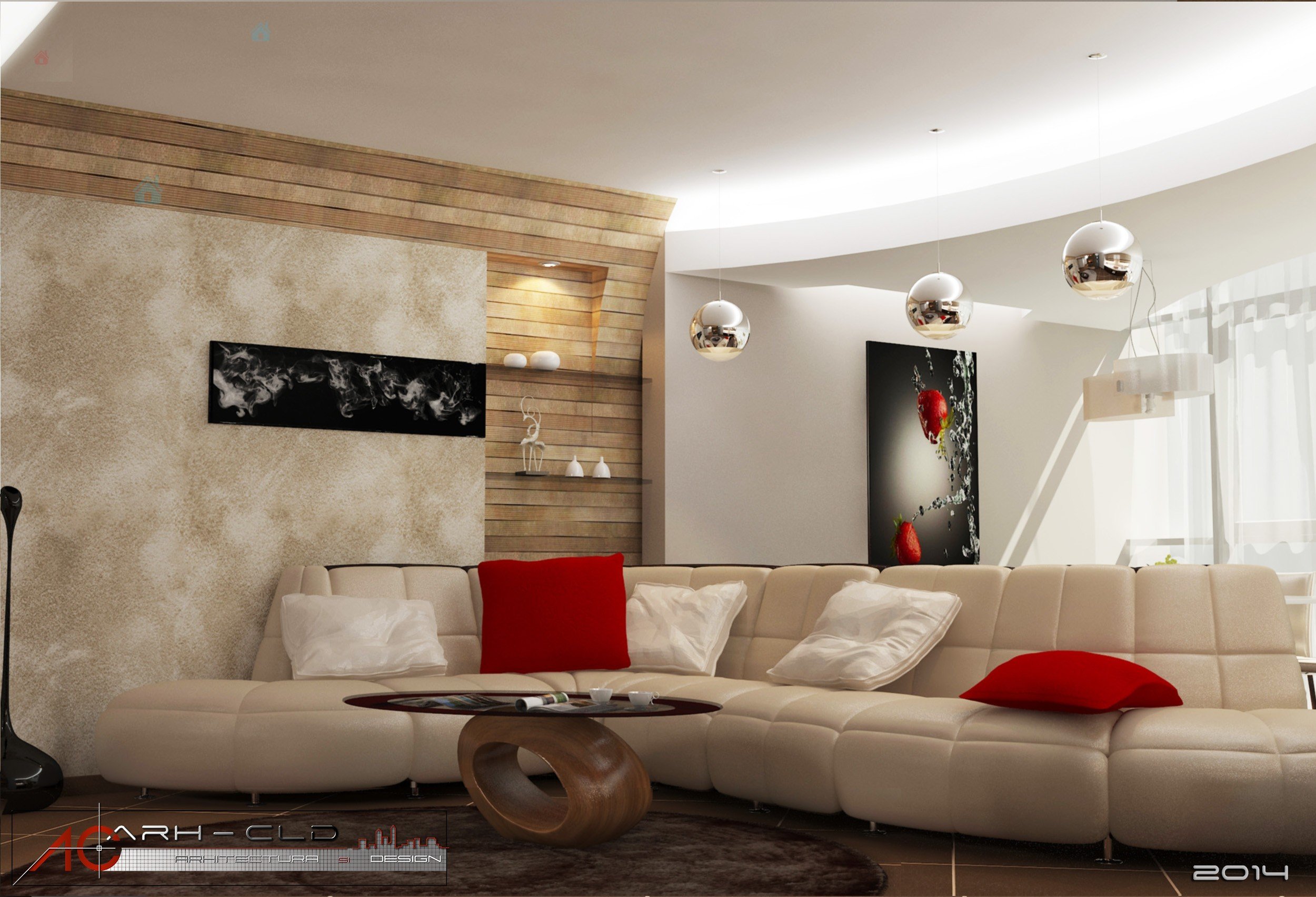 Design interior apartament, str. Puskin, Chisinau 2014 de la compania  ARH-CLD S.R.L. în Chișinău și în Moldova